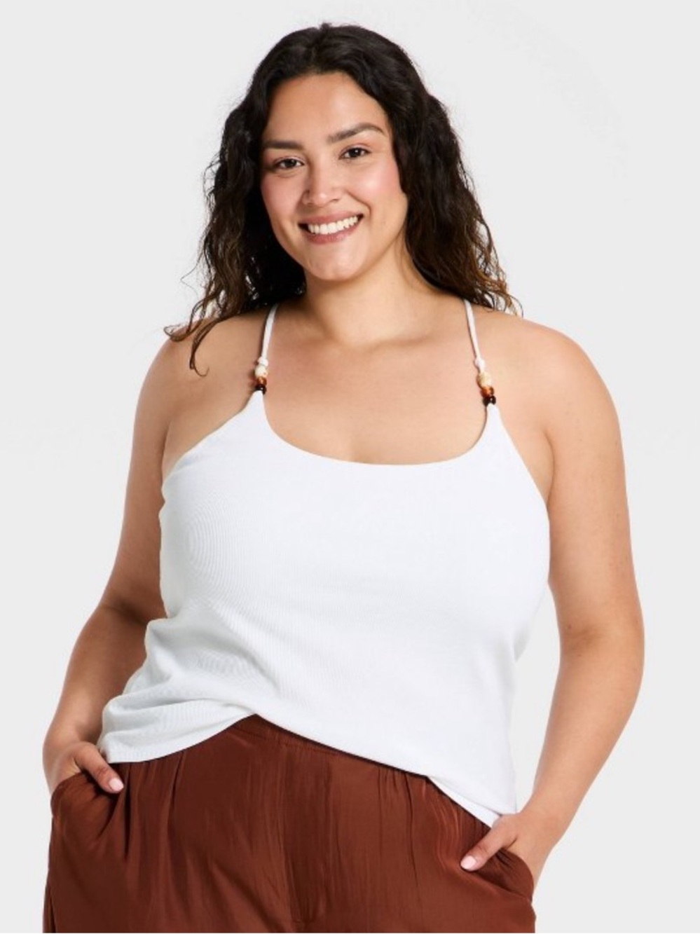 PLUS SIZE CROSS BACK TANK